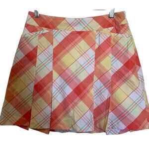 Lady Hagen plaid pleated golf skort preppy